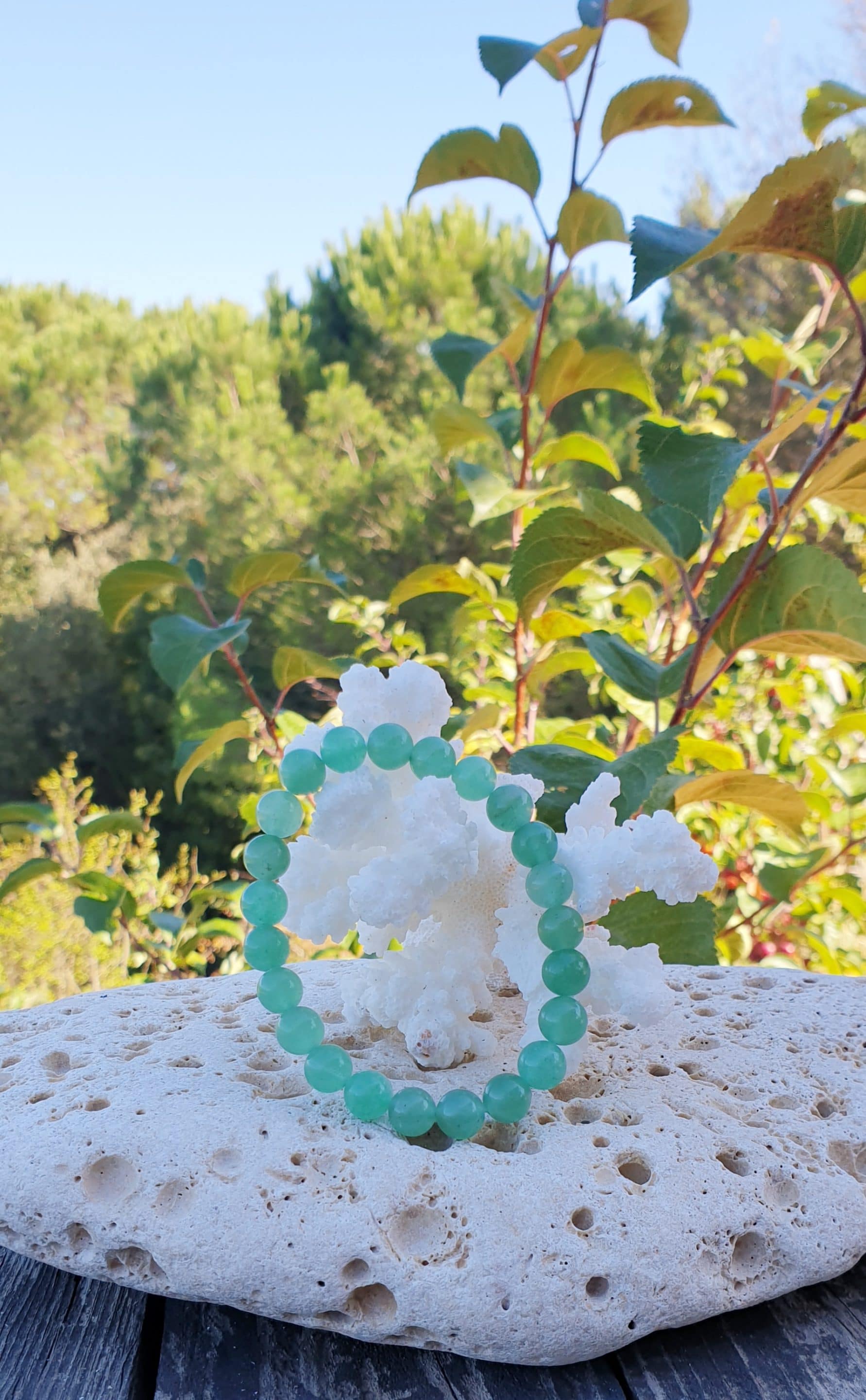 Mon Bracelet en Aventurine Verte Boules de 8 mm – Les Pierres de Pascal