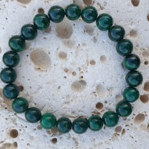 bracelet boule 8mm malachite foncée