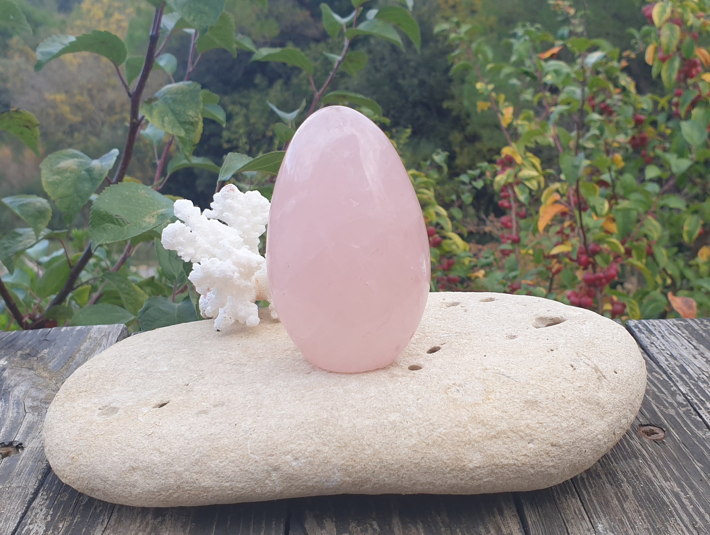 forme libre quartz rose